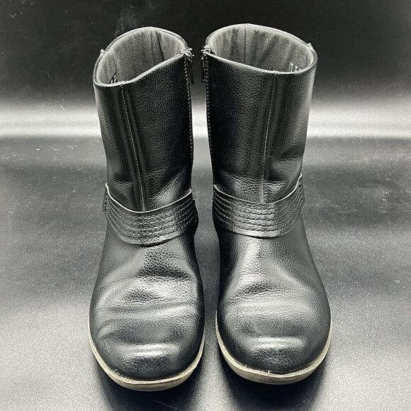 Clarks Riddle Wonder Moto Riding Boot womens 9.5 26113465 Black ankle boot biker - Picture 4 of 8